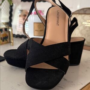Lane Bryant Black Platform Sandals
